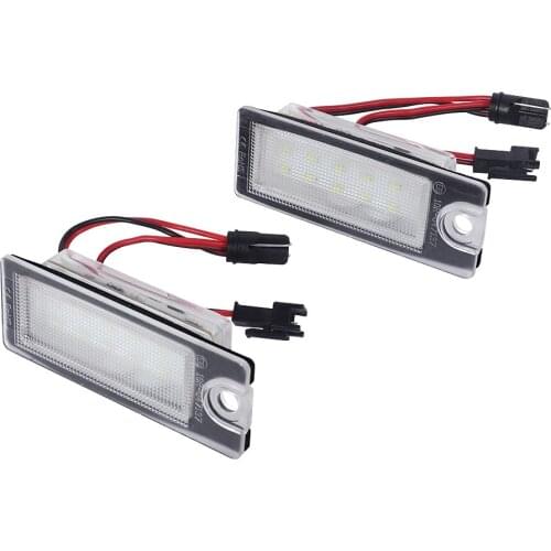 2pcs Error Free LED Car License Number Plate Light For Volvo V70 2001-2007 XC70 2001-2007 S60 2001-2006 S80 1999-2006 XC90