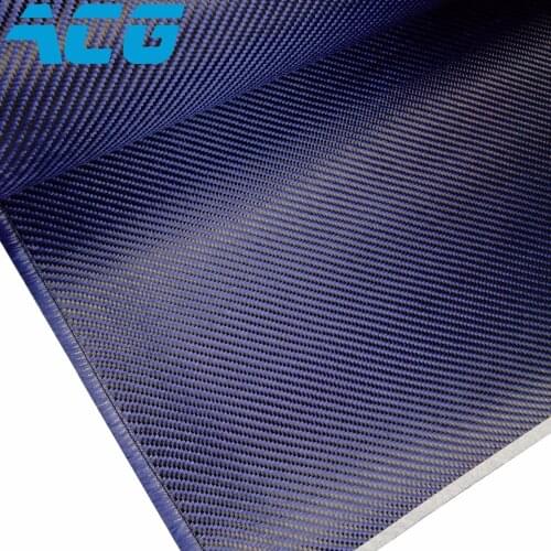 200GSM plain/twill weave hybrid colorful carbon fiber kevlar cloth