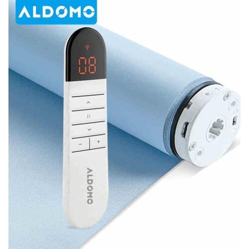 ALDOMO Rechargeable electric roller blinds for 38mm roller tube customized large size intelligent remote control use for office