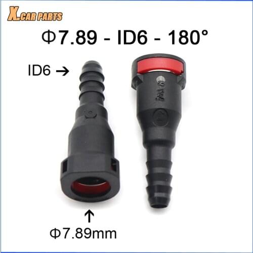 Car Fuel Line Hose Pipe Quick Release Female Connector 7.89mm 7.89 ID6 8x6 180 degree Auto Urea Connector