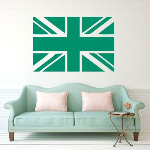 Free shipping British flag green wall stickers room decor mural art decal DIY bedroom living room bedroom Vinyl wallpaper F-69