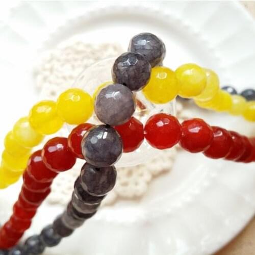 10MM (red /black /yellow) Natural Stone Bead Round Brilliant Shape Loose Strands Jewelry Beads