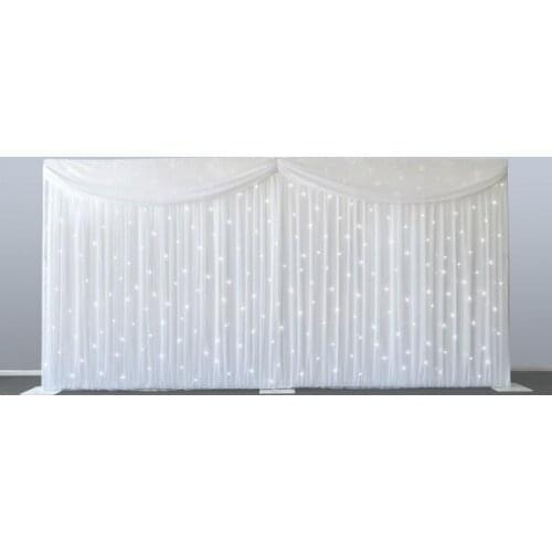 Pure White starlit Wedding Backdrop with led lighting 10ft (H) x 20ft (L)