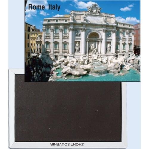 Travel Refrigerator Magnets 78*54mm,Trevi Fountain, Rome, Italy Travel Rigid Fridge Magnets 24966
