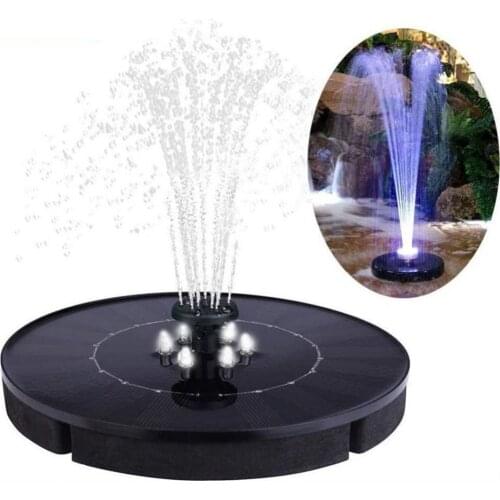Dropshipping!LED solar fountain pump outdoor bird bath floating mercury, garden, swimming pool, pond, lawn decoration