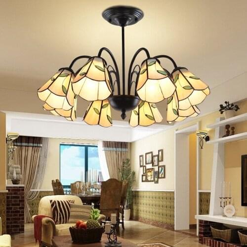 European Mediterranean ceiling lamp pastoral style living room chandelier light restaurant lamps lighting