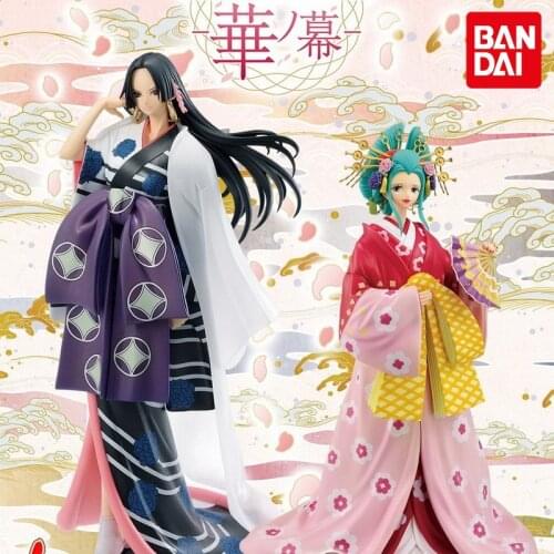Bandai One Piece Anime Figures Wano Country Boa Hancock Kozuki Hiyori Kabuki Genuine Model Collection Decoration Children Toys
