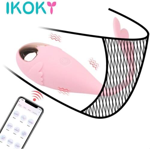 IKOKY Wearable Dildo Vibrator APP Control 10 Frequency Clitoris G Spot Stimulation Sex Toys for Women Vaginal Tighten Exercise