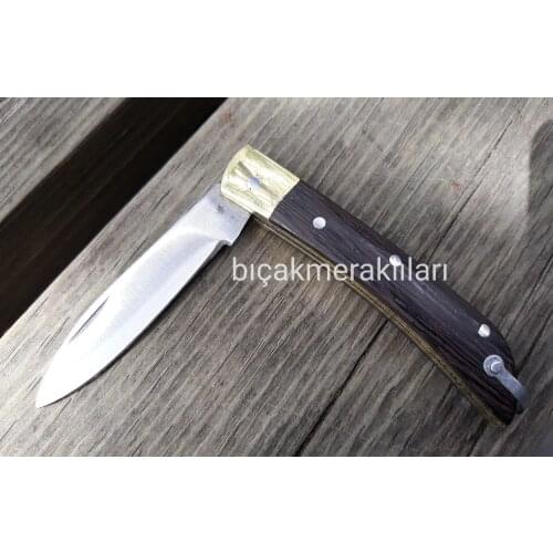 Handcrafted Pocket Knife with Wenge Handle 14cm Open Length