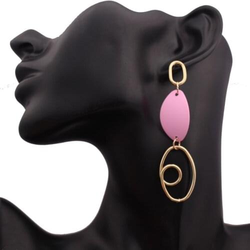 Korean Fashion Metal Waterdrop Pendant Earrings for Women Geometric Romantic Wedding Jewelry Long Pendientes Girl Gift