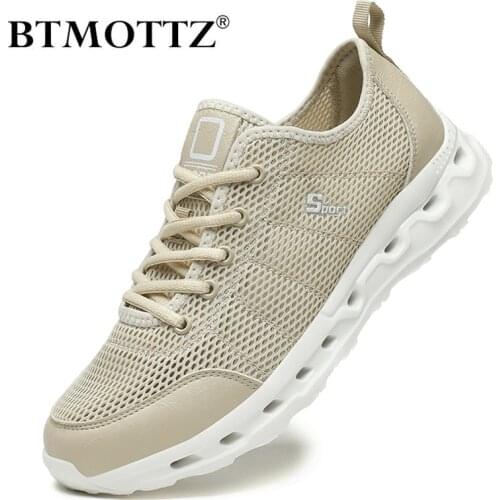 Summer Mesh Men Casual Shoes Fashion Trend Mens Sneakers Lightweight Wading Walking Shoes Breathable Men Trainers Plus Size 48