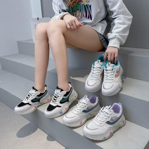 Women Sneakers 2021 Autumn Breathable Sneakers Women Fashion Transparent Sole Sport Shoes Women Casual Running Shoes Zapatillas