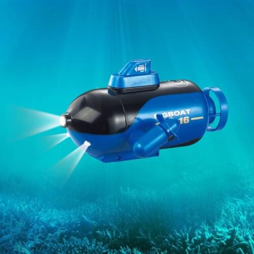 Mini RC Submarine Speed Remote Control Boat With LED Light Waterproof Diving Toy Simulation Model Toy For Children Kids