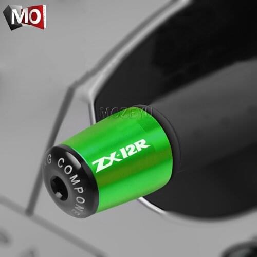 Motorcycle 7/8" 22MM Handlebar Hand Grips Handle Bar End Slider Cap Plug For KAWASAKI ZX12R ZX 12R ZX-12R 2016 2017 2018 2019