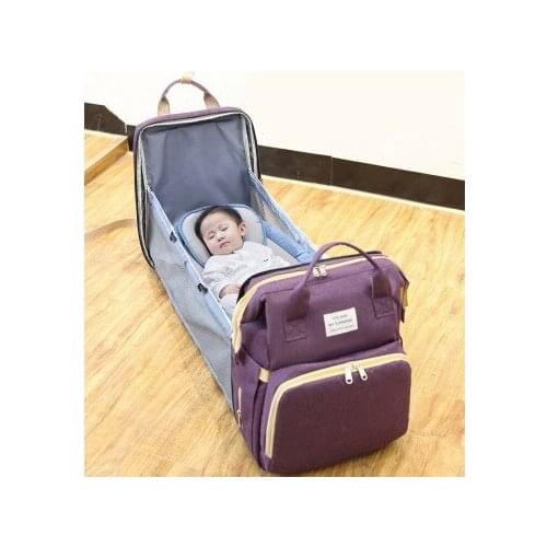 New Portable Folding Crib Mommy Bag Multifunctional Large Capacity Mother And Baby Bag Portable Shoulder Mommy Bag Bag Baby