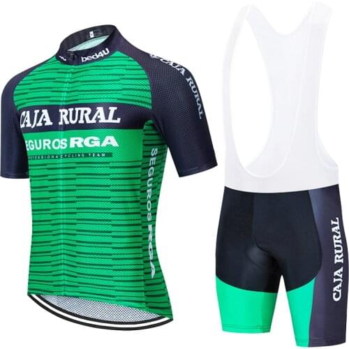2020 new caja Rural cycling jersey 20D bike shorts set Ropa Ciclismo MENS summer quick dry BICYCLING Maillot bottom clothing