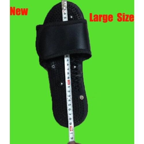 New black Large Size foot massager therapy slipper/shoes with cable for tens Acupuncture digital Therapy Machine massager 2paris