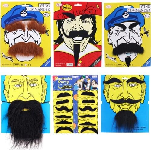 Navidad 2021 Christmas Funny Fake Props Old Grandpa White Show Makeup Children Simulation Fake Beard Horoscope Cosplay