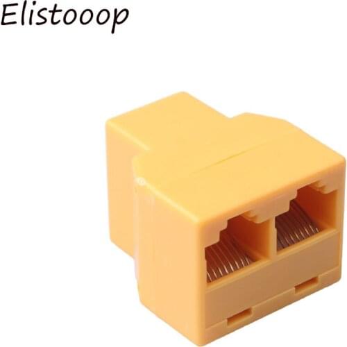 1 To 2 Ways LAN Ethernet Network Cable RJ45 Female Splitter Connector Adapter For Laptop Docking Stations 2Pcs Splitter