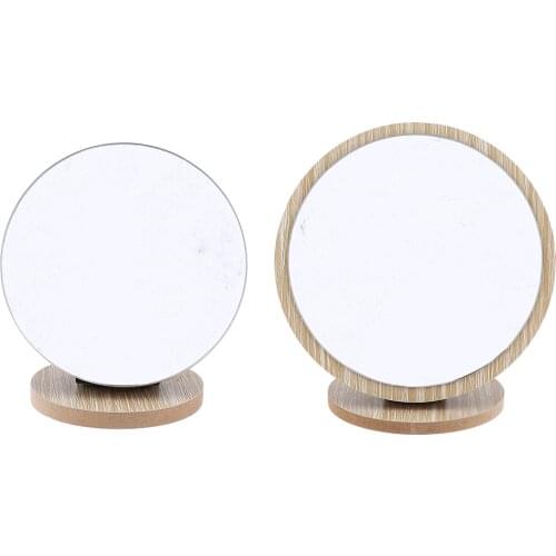 Folding Makeup Mirrors HD Cosmetic Tabletop Desk Top Mirrors Travel 2 Size Fashionable Vanity Mirror with Stand Single Side