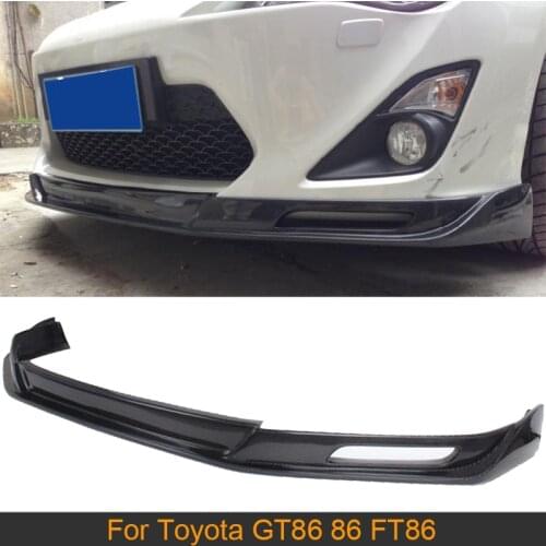 Carbon Fiber Car Front Bumper Lip Spoiler Splitters For Toyota GT86 86 FT86 2013 - 2016 Front Bumper Lip Chin Spoiler FRP Black