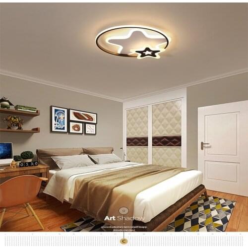 Led ceiling lamps Acrylic five-pointed star bedroom living room Postmodern minimalist Indoor Lighting RC Dimmable Pendant light