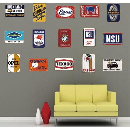 Motor Oil Garage Vintage Tin Sign Metal Plate Wall Hotel Pub Home Art Craft Decor Car Iron Poster Cuadros H-3777