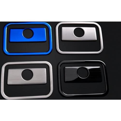 Interior Storage Box Switch Panel Stainless Steel Decorative Trim 2pcs for Toyota Prado 2700 4000 2010-2019