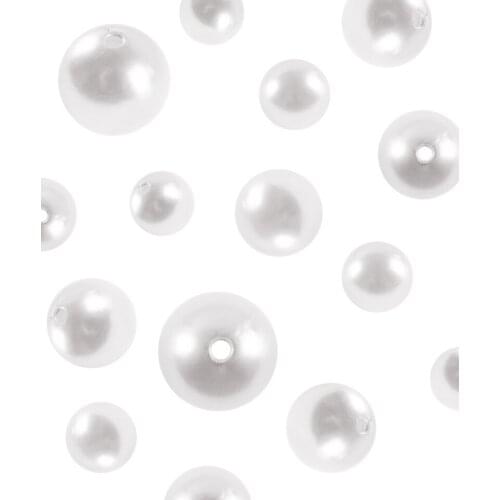 Pearl Beads, 70 pcs Assorted Sizes Elegant Glossy Polished Pearl Beads With Hole for Vase Fillers, DIY Jewelry Necklaces