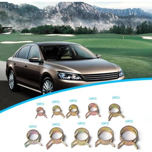 100Pcs 6mm Spring Band Fuel Hose Clips Silicone Pipe Clamp Reusable Optional Clamp 7mm 8mm 9mm 10mm 11mm 12mm 13mm 14mm 15mm