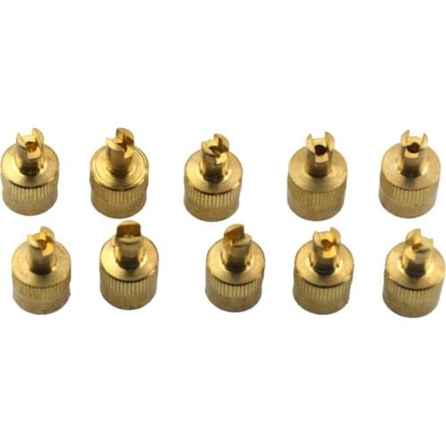 10x Motorcyle Car Slotted Head Valve Stem Cap With Remover Tool