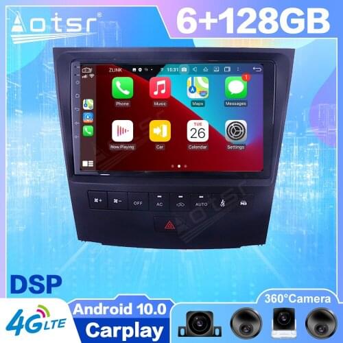 128G Android 10 For Lexus GS300 GS400 GS430 GS450h 2004 -2011 Car Auto Radio Multimedia Video Player Navigation Stereo Head Unit