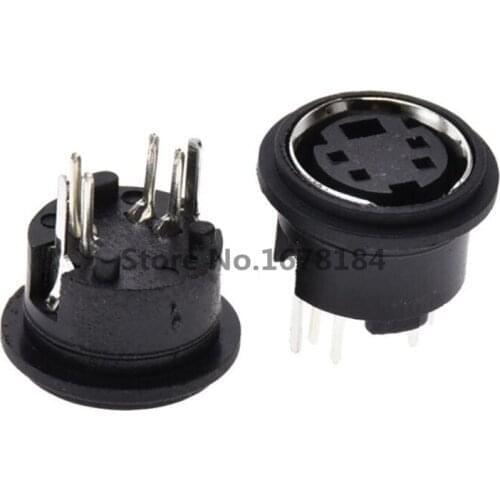 20pcs PS2 S Terminal Jack/Socket Female Jacks PS2 4P 5P 6P 8P Round DIP Connector