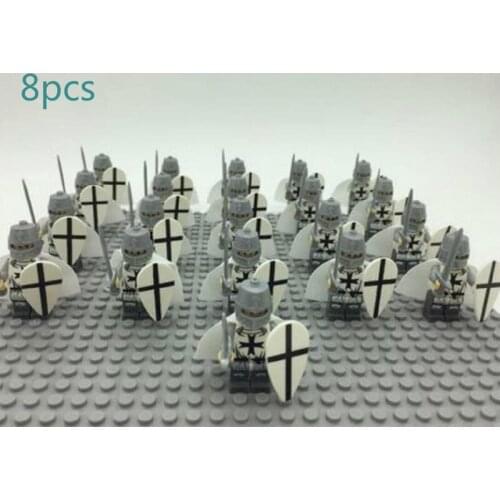 8 / 20pcs Military Plastic Soldier Cavalry Series Figurines Philip Orc Assembled Building Blocks Childrens Birthday Gift Toys