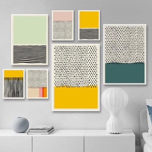 Abstract Color Geometric Line Canvas Painting Minimalist Wall Art Pictures Nordic Posters and Prints for Living Room Home Decor