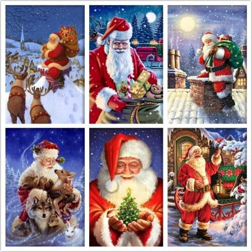 Diamond Embroidery Santa DIY 5D Diamond Painting Full Diamond Cross Stitch Kit ChildrenS Room Home Decoration