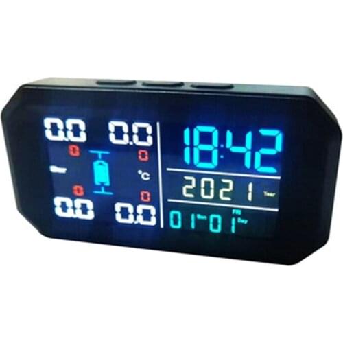 Wireless Car Tire Pressure Monitoring Solar Power LED Display External Automobile Tire Detection Monitor