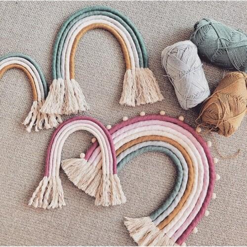 Nordic Decor Room Decoration Wall Hanging Home Rainbow Ornaments Hand-woven Rainbow Ornaments Scene Props