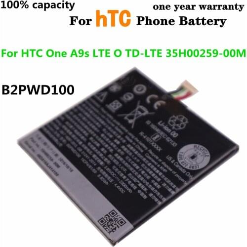 For HTC B2PWD100 One A9s LTE O TD-LTE 35H00259-00M Phone Battery 2300mAh Replacement Batteries