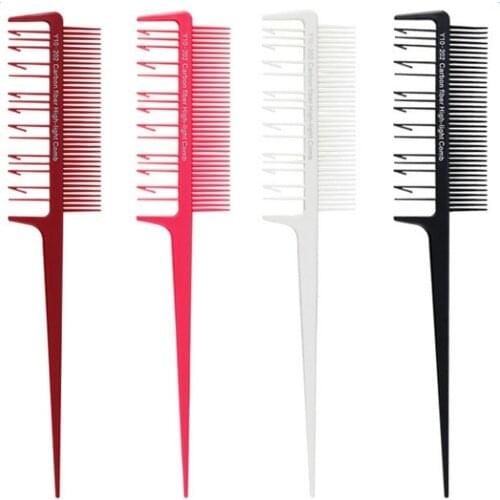 2 Side Hair Weaving Comb Balayage Highlight Highlighting Hair Comb Hairdressing Brush Barbers Salon Hairdressing Tool
