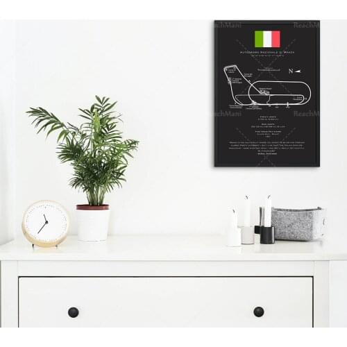 Formule 1 F1 Italie Grand Prix Monza Circuit. Hamilton Vettel Senna Schumacher Leclerc a remporté Poster Print Canvas Wall Art
