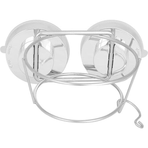 HOT-Pressurized Viscous Hair Dryer Rack Stainless Steel Wall-Mounted Hair Dryer Holder with Suction Cup 15X12X6.2CM