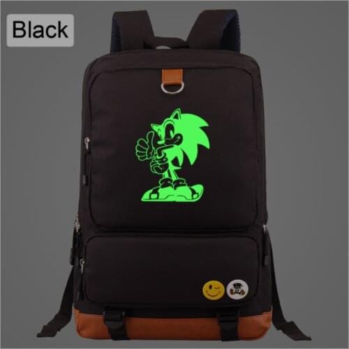Game SONIC RACING luminous schoolbag high capacity travel bag mens and womens backpacks