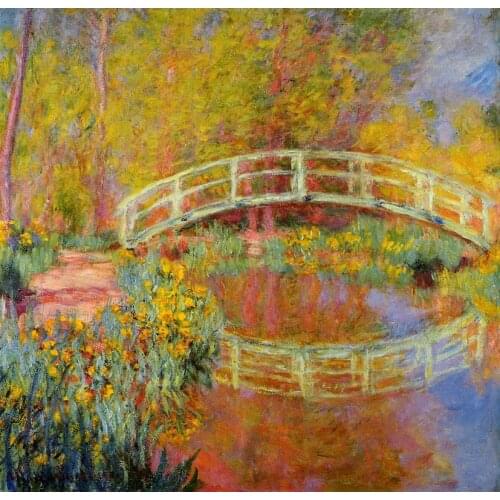 The Bridge in Monets Garden of Claude Monet art oil paintings Canvas reproduction hand-painted