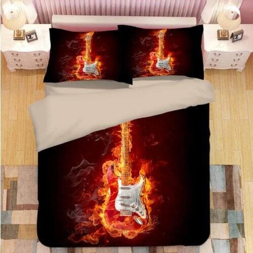 3D Rock guitar Print Bedding Set Duvet Covers Pillowcases NEW Comforter Bedding Sets Bedclothes Bed Linen 01