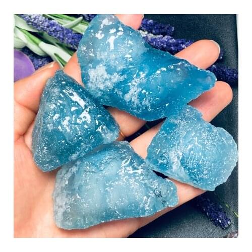 Beautiful 100% sea sapphire raw stone &natural aquamarine crystal reiki healing