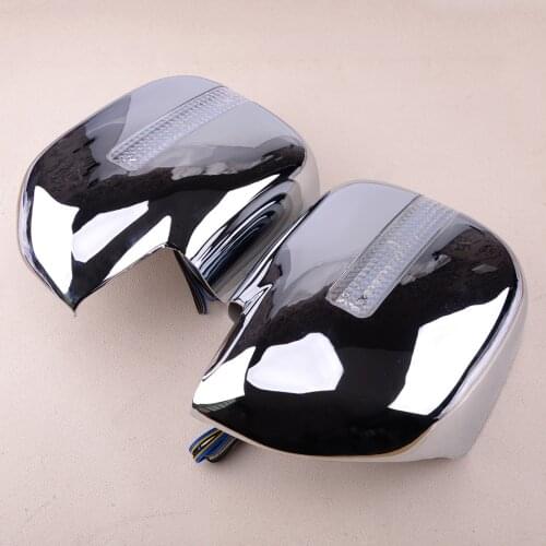 1 Pair Rearview Mirror Cover Cap w/ LED Lamp fit for Lexus LX470 Toyota Land Cruiser 100 FJ100 1998-2003 2004 2005 2006 2007