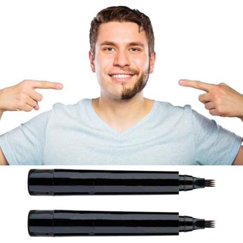Fashion Men Beard Makeup Enhancer Moustache Coloring Beard Filler Tools Anti Hair Loss Facial Whiskers Waterproof Styling Pen