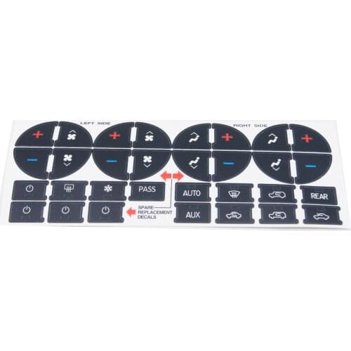 AC Dash Button Sticker Repair Kit AC Panel Decals & Radio Button Repair Decal Set Replacement for GMC Chevrolet 2007-2013