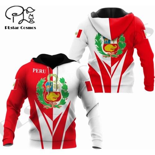 PLstar Cosmos 3DPrint Newfashion Peru Flag Art Unique Men/Women Premium Hrajuku Casual Streetwear Hoodies/Zip/Sweatshirt Style-1
